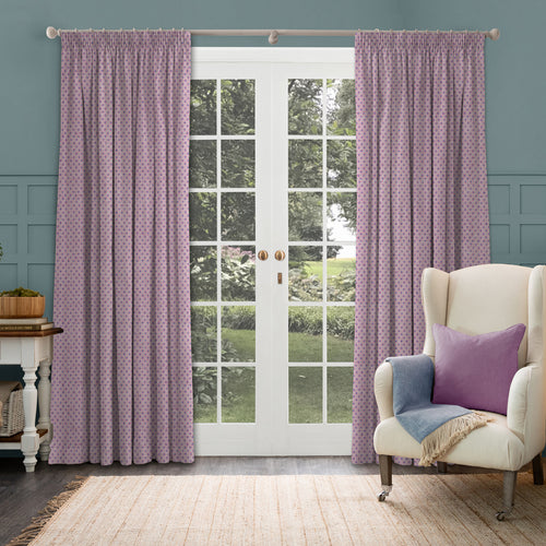 Check Pink M2M - Elmore Woven Jacquard Made to Measure Curtains Default Voyage Maison