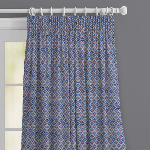 Check Blue M2M - Elmore Woven Jacquard Made to Measure Curtains Default Voyage Maison
