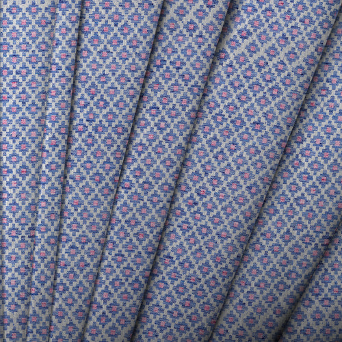 Check Blue M2M - Elmore Woven Jacquard Made to Measure Curtains Default Voyage Maison