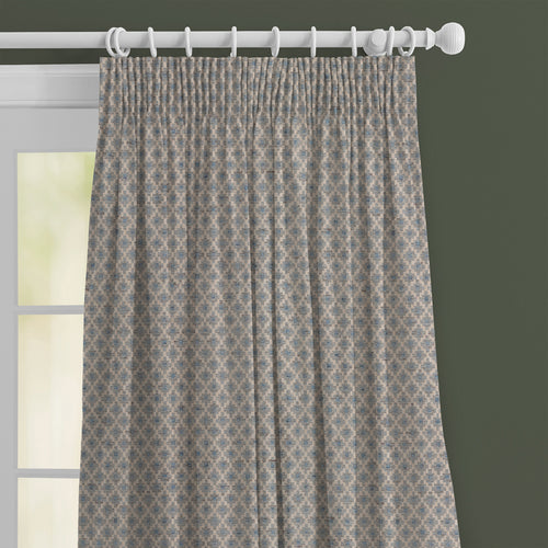 Check Blue M2M - Elmore Woven Jacquard Made to Measure Curtains Default Voyage Maison