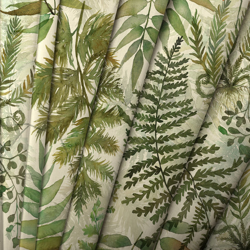 Floral Green M2M - Elowen Printed Cotton Made to Measure Curtains Linen Voyage Maison