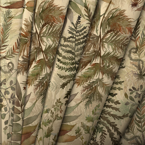 Floral Brown M2M - Elowen Printed Cotton Made to Measure Curtains Mulberry Voyage Maison