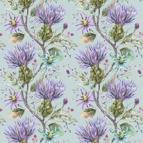 Floral Purple Fabric - Elysium Printed Cotton Fabric (By The Metre) Violet Voyage Maison