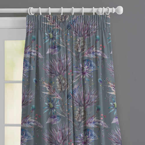 Floral Grey M2M - Elysium Printed Made to Measure Curtains Storm Voyage Maison