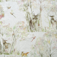  Samples - Enchanted Forest Printed Fabric Sample Swatch Linen Voyage Maison