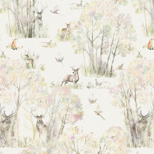 Animal Cream Wallpaper - Enchanted  1.4m Wide Width Wallpaper (By The Metre) Cream Voyage Maison