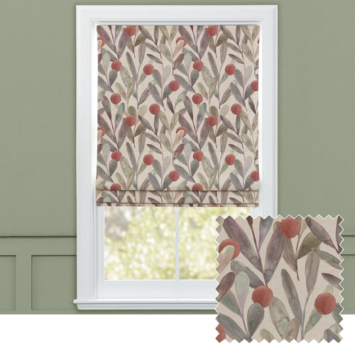 Floral Orange M2M - Enso Printed Cotton Made to Measure Roman Blinds Mulberry Voyage Maison