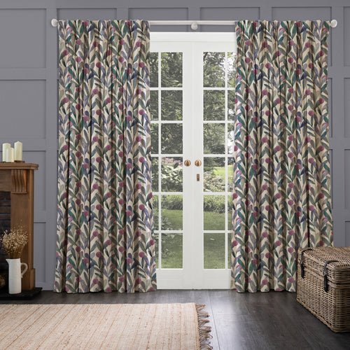 Floral Purple M2M - Enso Printed Made to Measure Curtains Violet Voyage Maison