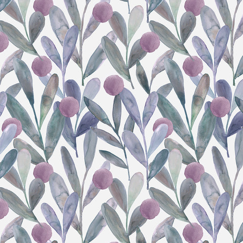 Floral Purple Wallpaper - Enso  1.4m Wide Width Wallpaper (By The Metre) Violet Voyage Maison