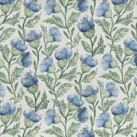 Samples - Ettrick Printed Fabric Sample Swatch Bluebell Cream Voyage Maison