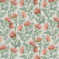 Samples - Ettrick Printed Fabric Sample Swatch Rust Cream Voyage Maison