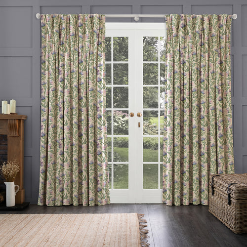 Floral Purple M2M - Ettrick Printed Made to Measure Curtains Heather Voyage Maison