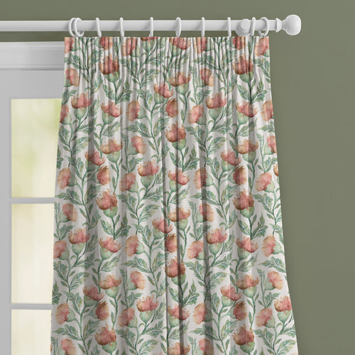 Floral Orange M2M - Ettrick Printed Made to Measure Curtains Rust Cream Voyage Maison