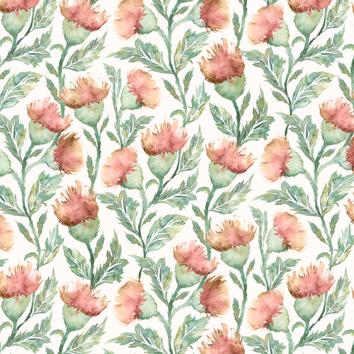 Floral Orange M2M - Ettrick Printed Made to Measure Curtains Rust Cream Voyage Maison
