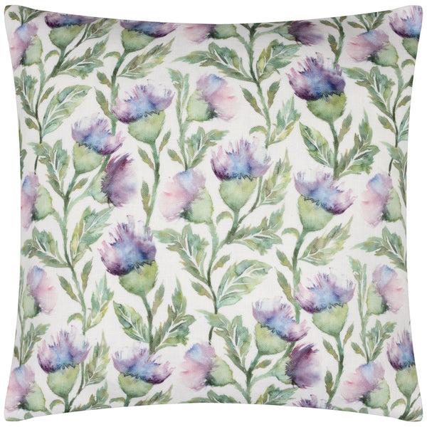 Expressive Thistle Purple Outdoor Cushion Cover Purple Cushions