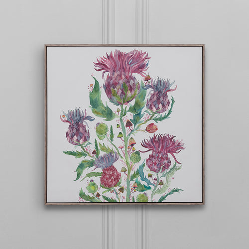 Floral Pink Wall Art - Fairytale Bristles  Framed Canvas Stone Voyage Maison
