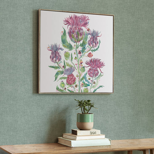 Floral Pink Wall Art - Fairytale Bristles  Framed Canvas Stone Voyage Maison