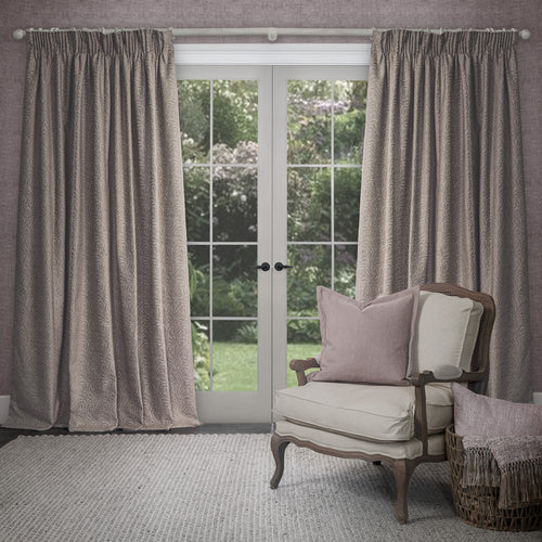 Plain Brown Curtains - Farley Woven Chenille Pencil Pleat Curtains Truffle Voyage Maison