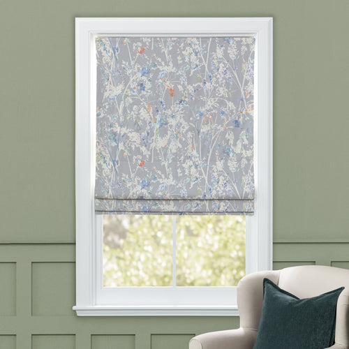 Floral Grey M2M - Fenadina Printed Cotton Made to Measure Roman Blinds Clementine Voyage Maison