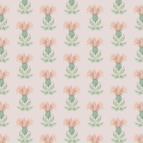 Floral Orange Fabric - Firth Printed Cotton Fabric (By The Metre) Rust Cream Voyage Maison
