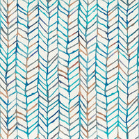 Samples - Fishing Net Printed Fabric Sample Swatch Cobalt Voyage Maison