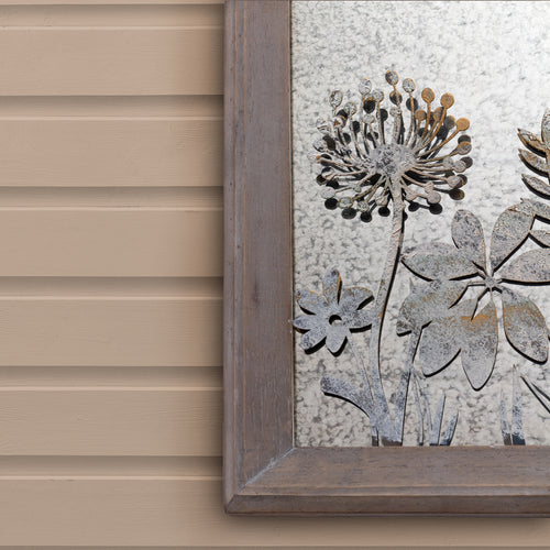 Floral Grey Accessories - Fleur Et Faune Square Antique Mirror Greywash Voyage Maison
