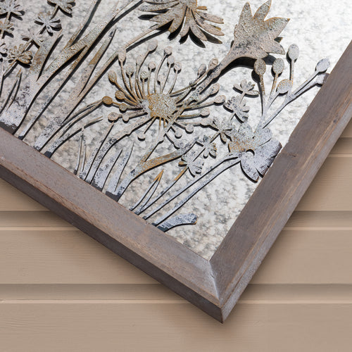 Floral Grey Accessories - Fleur Et Faune Square Antique Mirror Greywash Voyage Maison