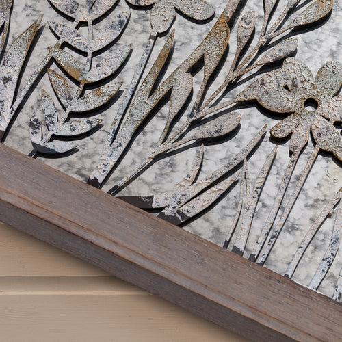 Floral Grey Accessories - Fleur Et Faune Square Antique Mirror Greywash Voyage Maison
