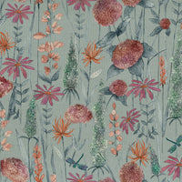 Samples - Florabunda Printed Fabric Sample Swatch Cornflower Voyage Maison