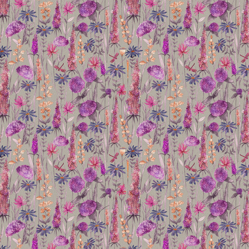 Floral Pink Fabric - Florabunda Printed Cotton Fabric (By The Metre) Fuchsia Pink Voyage Maison