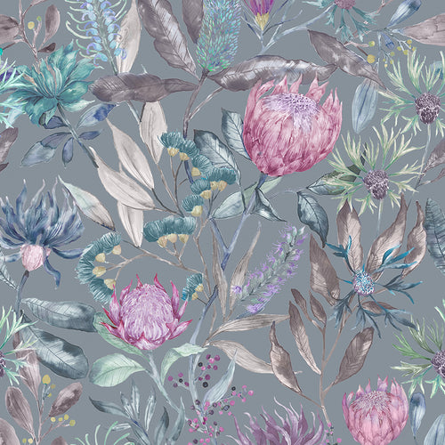 Floral Purple M2M - Fortazela Printed Made to Measure Curtains Storm Voyage Maison