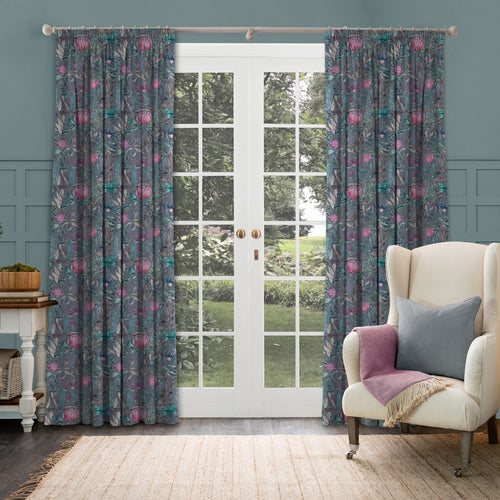 Floral Purple M2M - Fortazela Printed Made to Measure Curtains Storm Voyage Maison