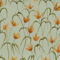 Samples - Fresia Printed Cotton Fabric Sample Swatch Sky Voyage Maison