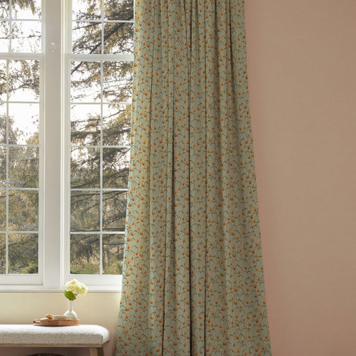 Floral Green M2M - Fresia Printed Cotton Made to Measure Curtains Sky Voyage Maison