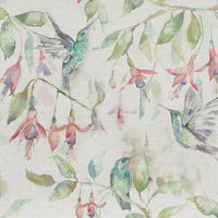 Samples - Fuchsia Flight Printed Fabric Sample Swatch Linen Voyage Maison