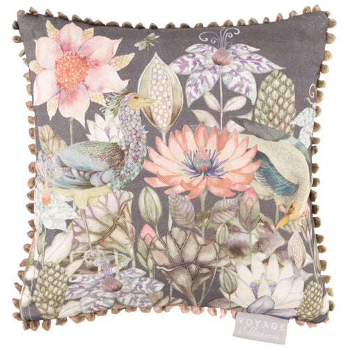 Voyage Maison Garuda Printed Feather Cushion in Amethyst