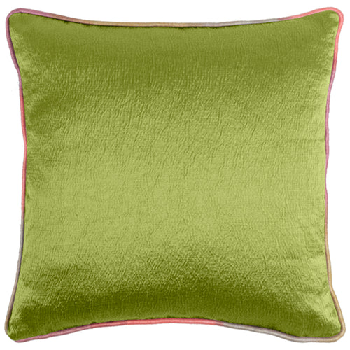Plain Green Cushions - Glaze  Feather Filled Cushion Lime Additions