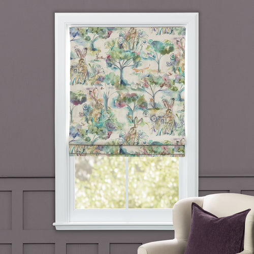 Animal Green M2M - Grassmere Printed Cotton Made to Measure Roman Blinds Sweetpea Voyage Maison
