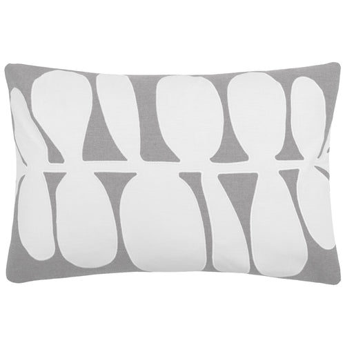 Additions Guava Embroidered Feather Cushion in Steel