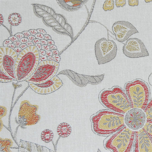 Floral Orange Fabric - Hartwell Woven Jacquard Fabric (By The Metre) Terracotta Voyage Maison