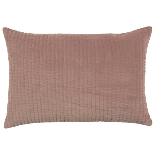 Additions Haze Embroidered Feather Cushion in Coral
