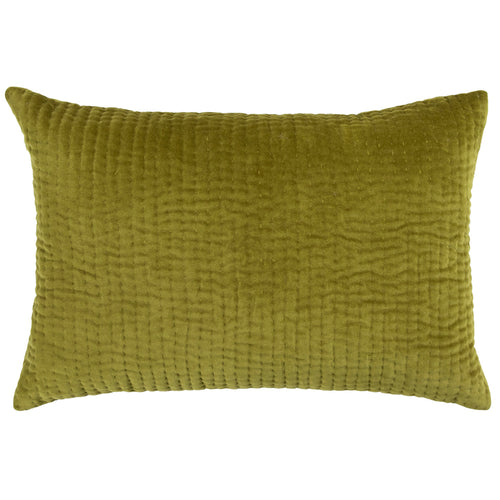 Additions Haze Embroidered Feather Cushion in Olive