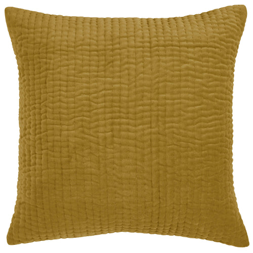 Additions Haze Embroidered Feather Cushion in Mustard