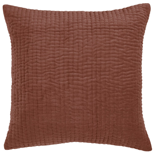 Additions Haze Embroidered Feather Cushion in Persimmon