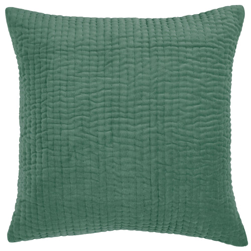 Additions Haze Embroidered Feather Cushion in Seafoam