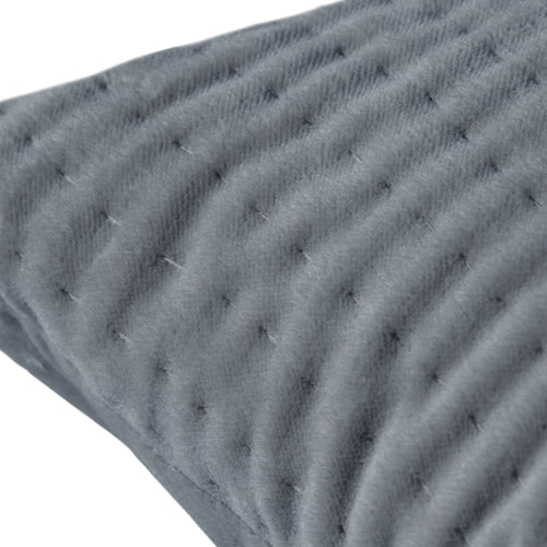 Additions Haze Embroidered Feather Cushion in Steel