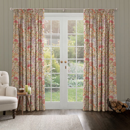 Floral Cream M2M - Country Hedgerow Linen Printed Made to Measure Curtains Autumn Voyage Maison