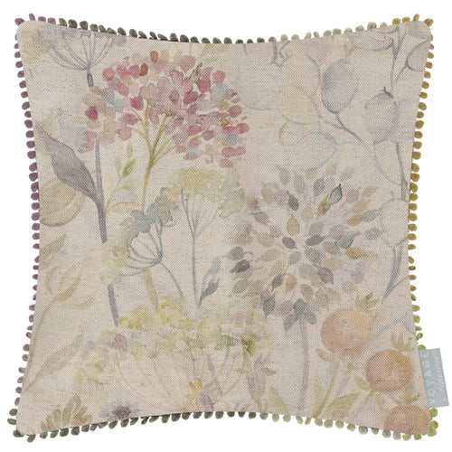 Floral Multi Cushions - Hedgerow Printed Feather Filled Cushion Natural Voyage Maison