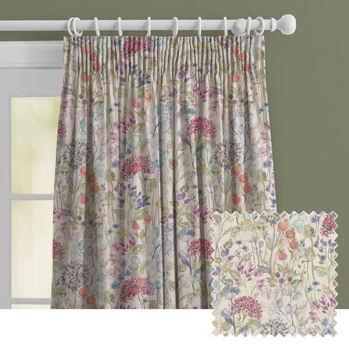 Floral Cream M2M - Hedgerow Printed Made to Measure Curtains Cream Voyage Maison
