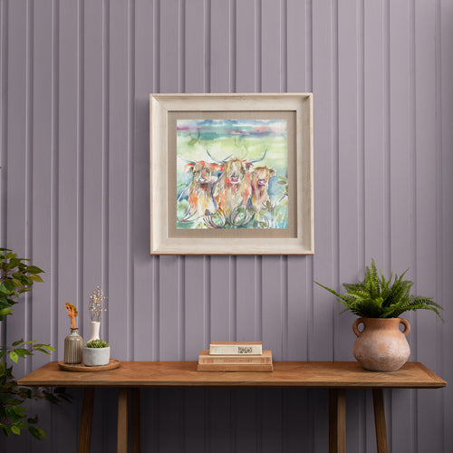 Animal Green Wall Art - Heilan Herd  Framed Print Birch Voyage Maison
